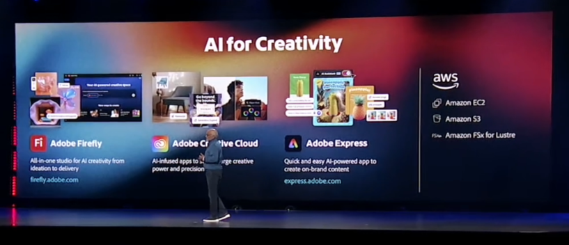 holgermu's tweet image. MyPOV - @Adobe is interesting pickle of having to pick a winnder in the #AI Race - today they put their weight behind @AWSCloud. But this why we see e.g. @SAP being #cloud / vendor agnostic. There is a cost for flexibility.  #AWReinvent