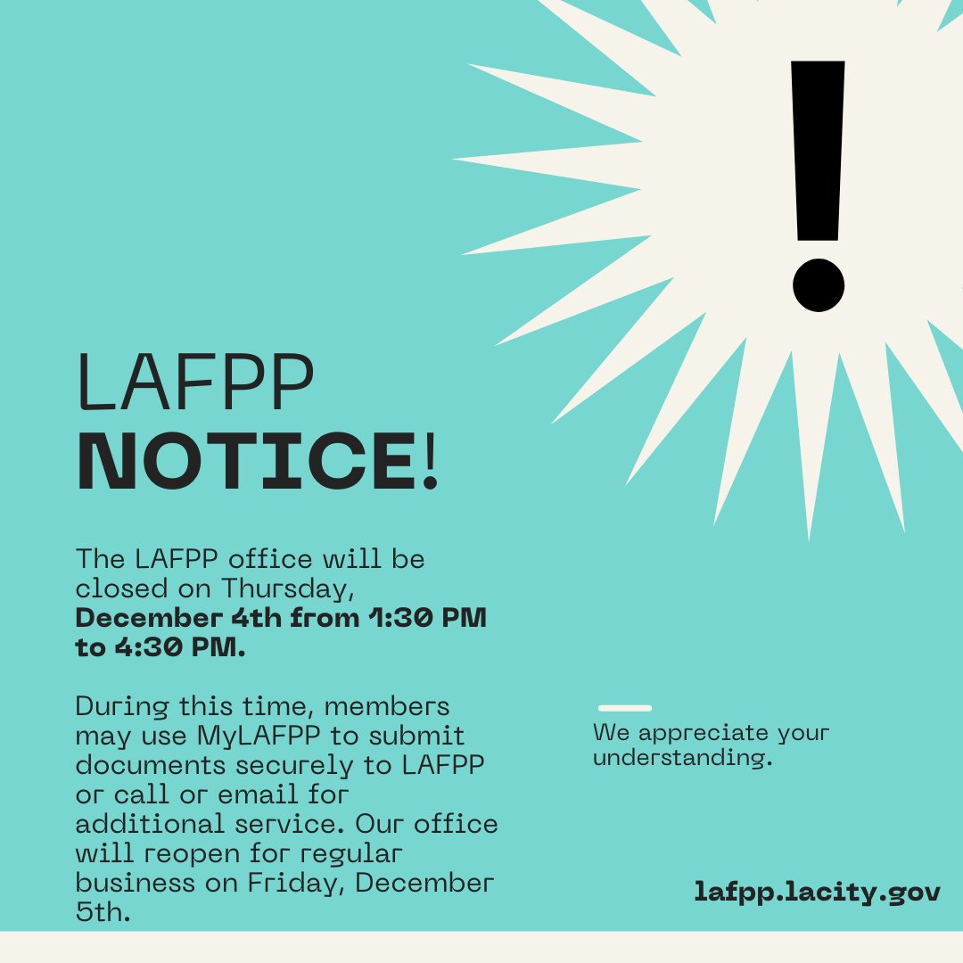 LAFPP's tweet image. For more information visit lafpp.lacity.gov