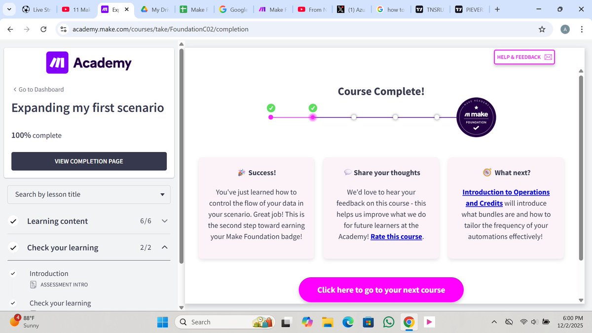 Egalitarian234's tweet image. Day 2 of my AI Automation journey 
Today I learned how to:  
• Use routers to connect multiple modules  
• Set up filters to pass specific data  
• Use schedules to run scenarios automatically  
Every day, I’m understanding Make.com better. #Day2 #AIAutomation