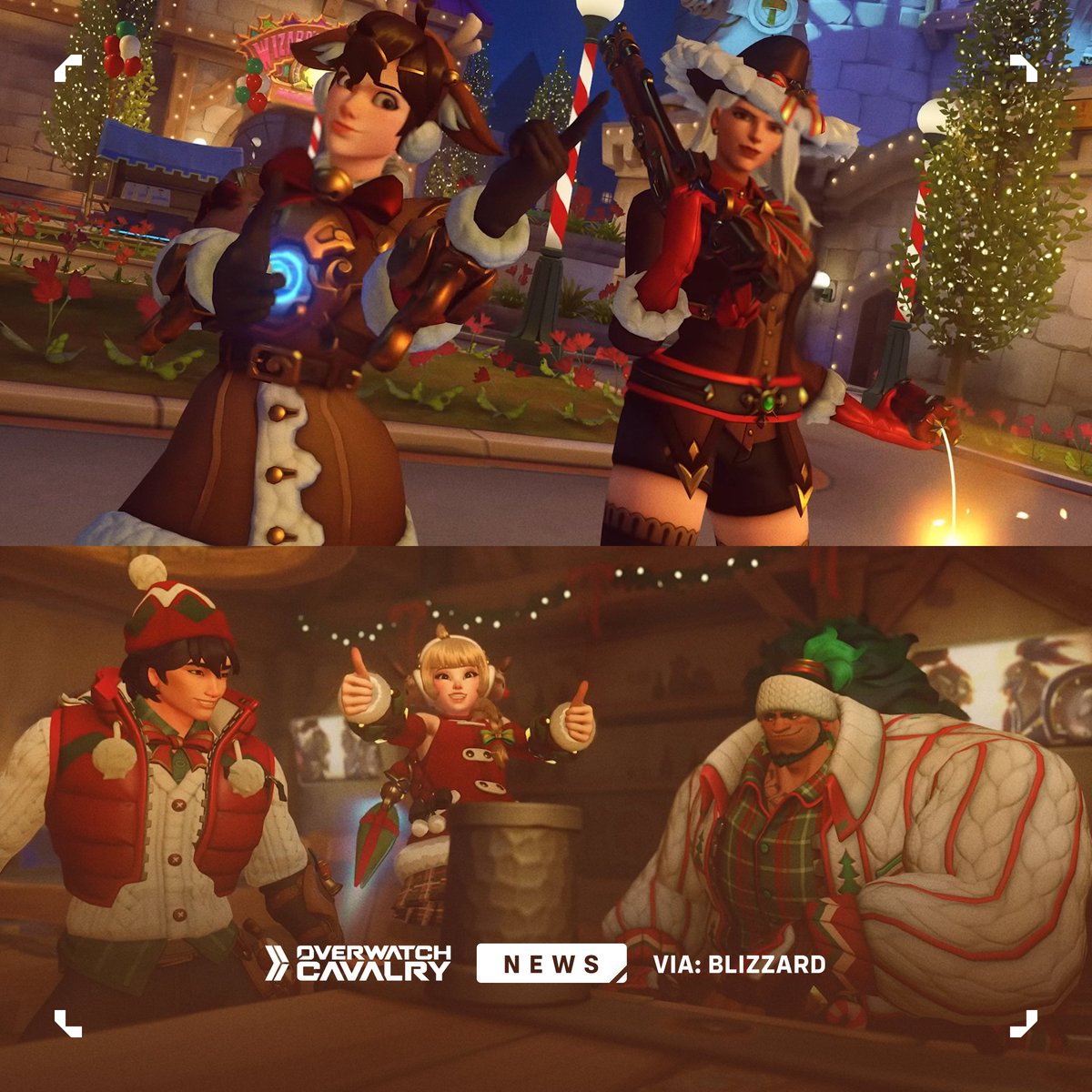 First Look at #Overwatch2 Cozy Collection Skins 🎄

Featuring Ashe, Wuyang, Juno, Bastion (Not Pictured), and Mauga.
