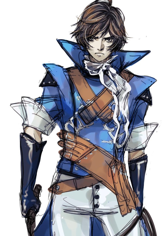 ソフィーティアﾏﾏﾝの下の下の下の下あたりのレイヤーにあったリヒター。納得がいかなくて放置してたけどもったいなくて結局描いてみたｗ