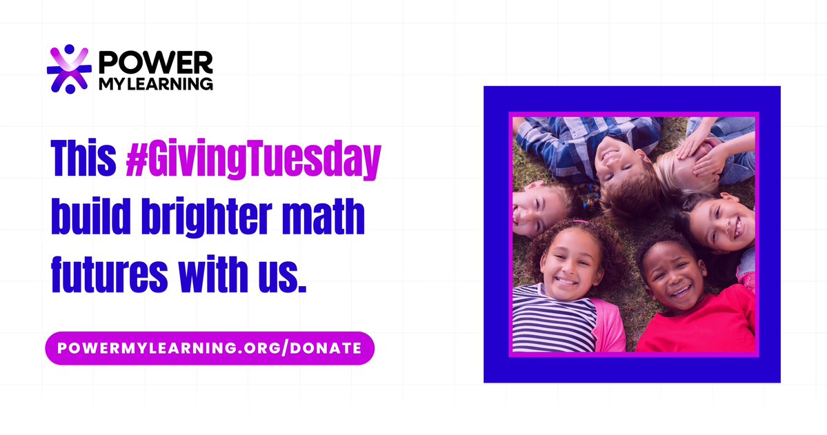 PowerMyLearning's tweet image. This #GivingTuesday, your support helps PowerMyLearning strengthen early math outcomes for students nationwide.

Every gift helps unlock brighter math futures.

✨ Donate today: hubs.la/Q03WsXZs0