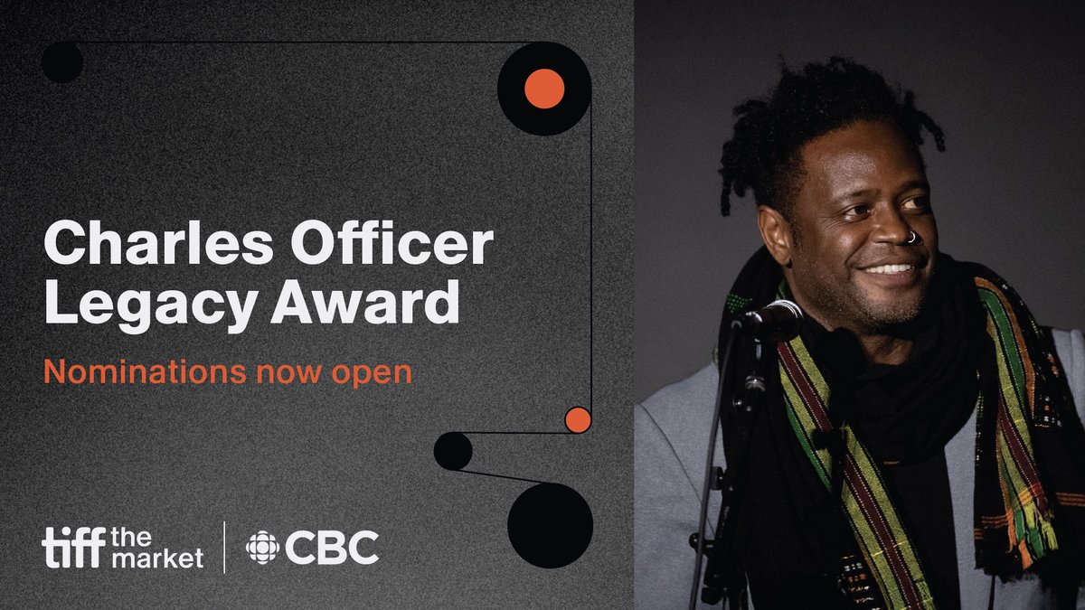 TIFF_Industry's tweet image. TIFF: The Market and @CBC are now accepting nominations for the Charles Officer Legacy Award, which recognizes a Black director/writer whose body of work exemplifies Officer’s contributions to the Canadian screen industry.

Nominations close January 5: tiff.net/industry-charl…