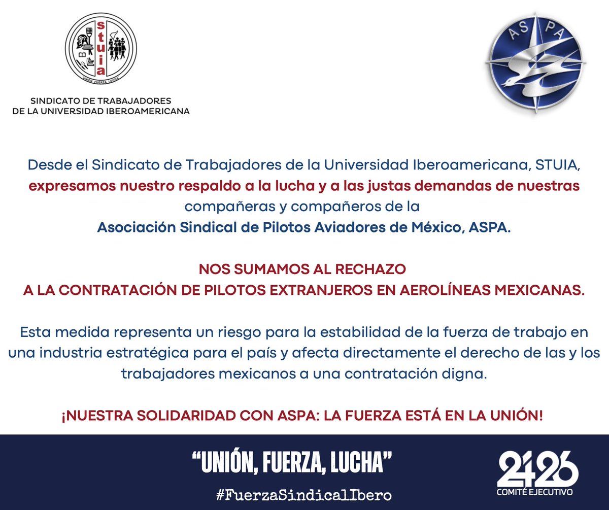 Stuia - Sindicato de la Ibero tweet media