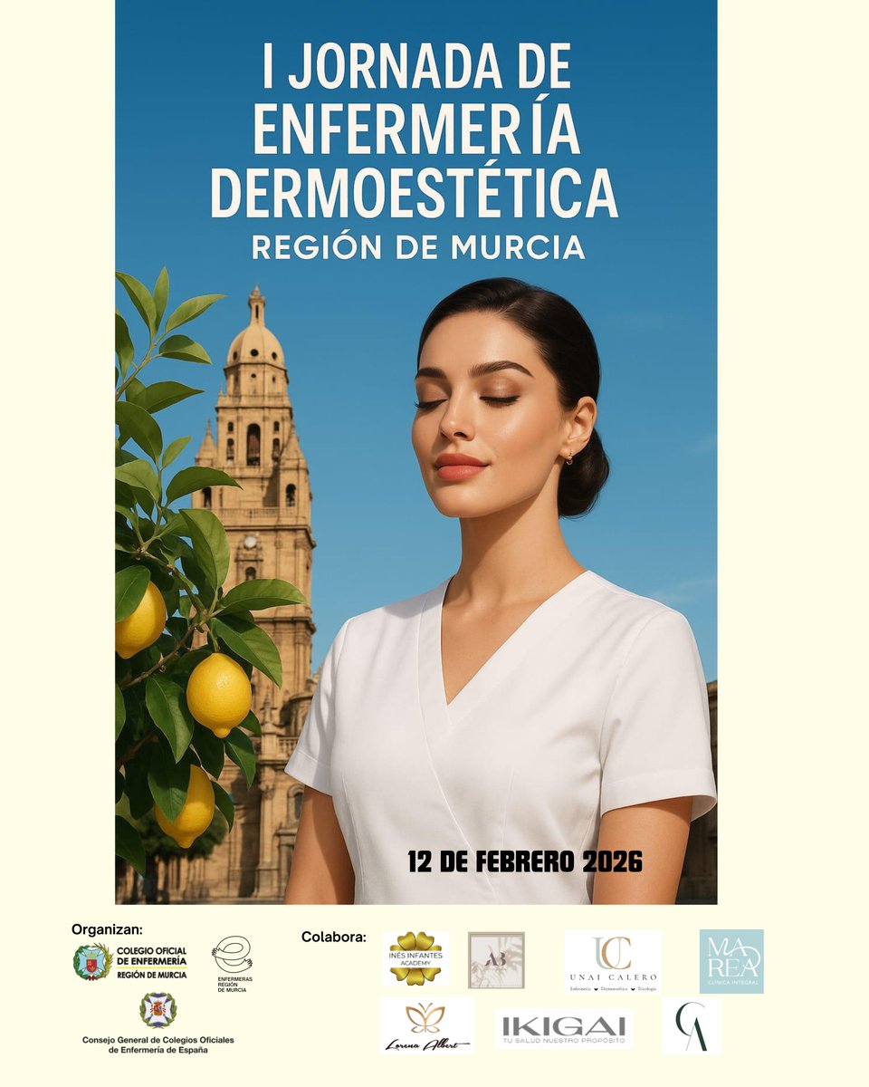 📢 Inscripciones abiertas para la I Jornada de Enfermería Dermoestética en Murcia
🔗 Toda la información, programa preliminar e incripciones aquí➡️enfermeriademurcia.org/i-jornada-de-e…

 <a href="/Antolino_Carmen/">Carmen Antolino Escribano</a> 

#Dermoestética #CuidadoDeLaPiel #SaludYBelleza