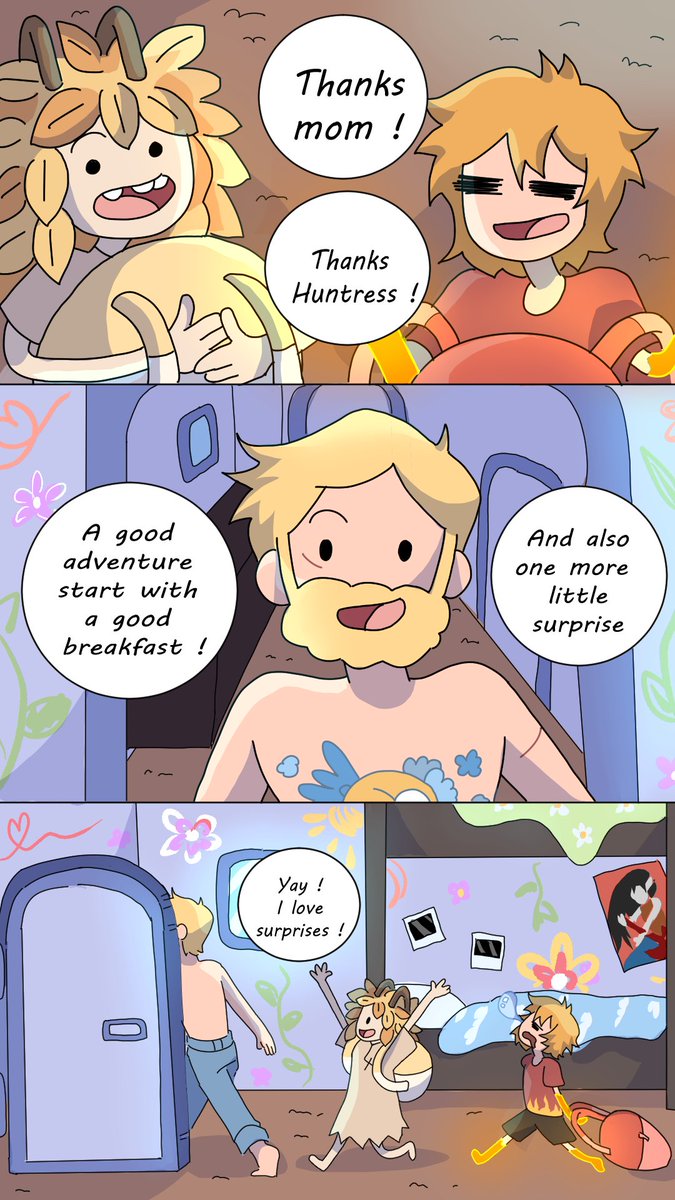 KiuiKibo's tweet image. PART 1 of first adventure ! #fionnaandcake #adventuretime #finntress #huntresswizard