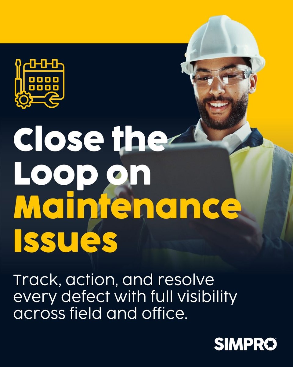 simprosoftware's tweet image. Tired of asset defects getting lost in a sea of general alerts? 🌊

Take control with the new Defect Management module in Simpro Maintenance Planner. Track the full lifecycle of every fault all in one space.

simprogroup.com/blog/as1851-20…

#DefectManagement #FireAndSecurity