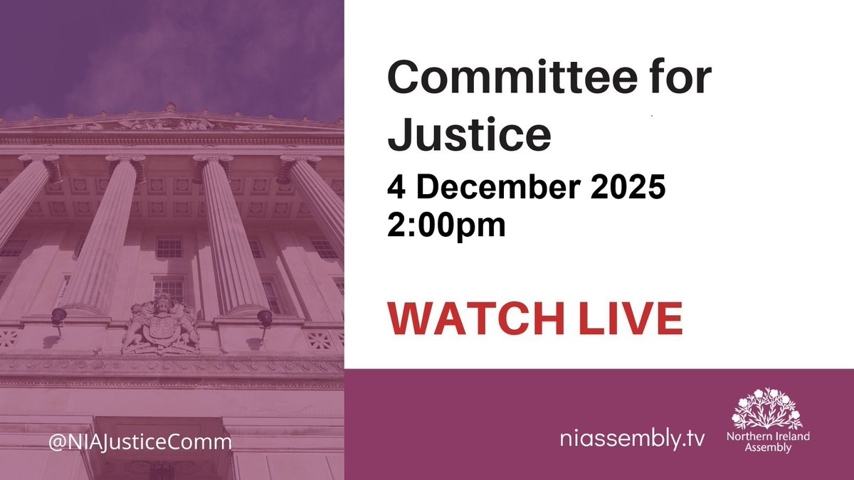 Northern Ireland Assembly Justice Committee tweet media