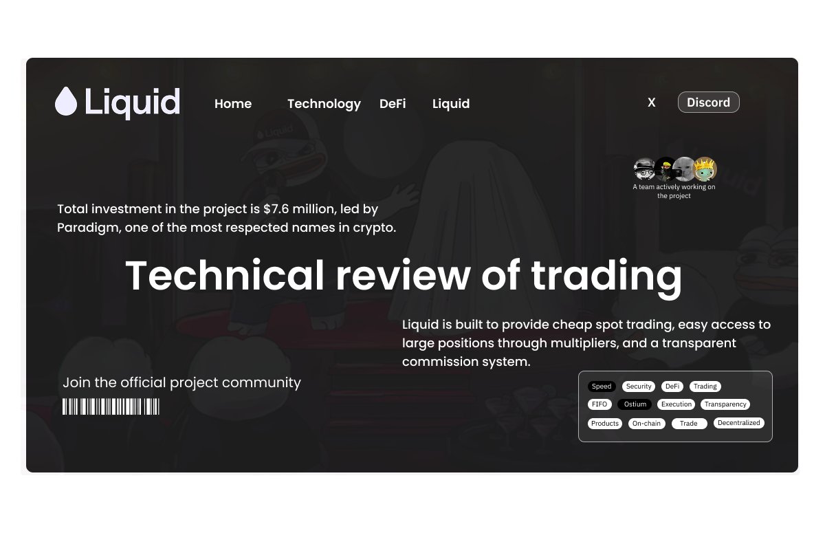 lamaCryp's tweet image. Let's conduct a technical review of trading on @liquidtrading 

@liquidtrading - this is a mobile app that combines trading, income generating products, and news. Here you can buy assets and follow the market.  

Total investment in the project is $7.6 million, led by Paradigm,…