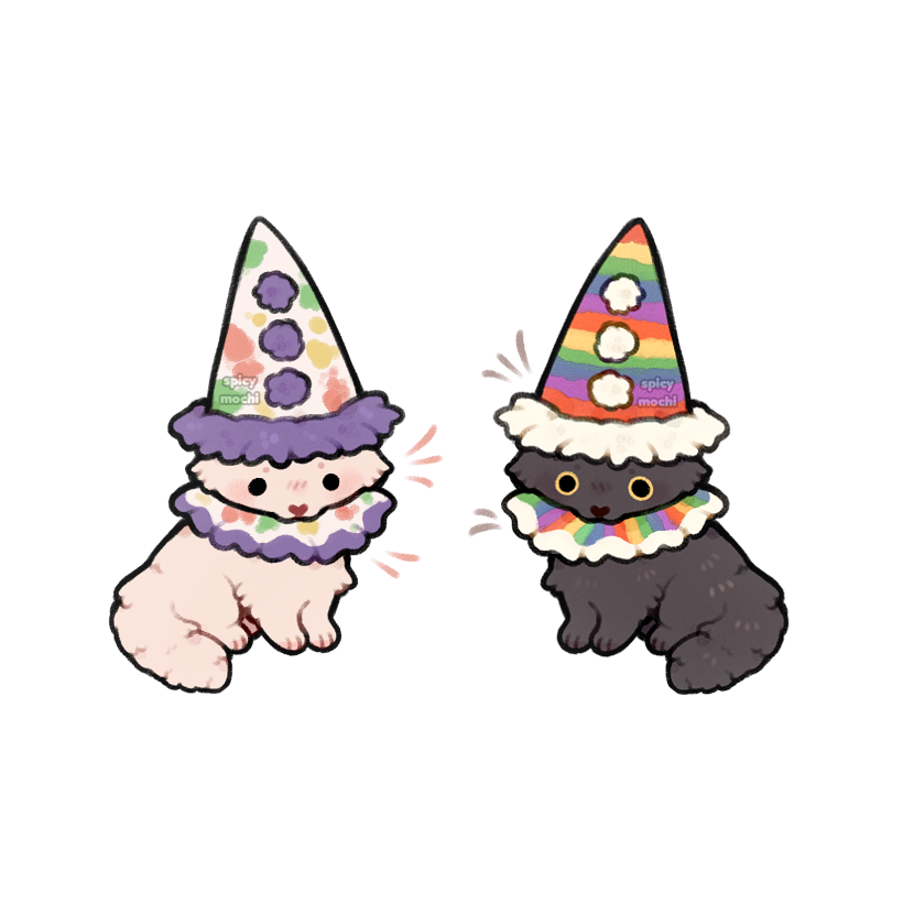 spicy_mochi's tweet image. clown cats