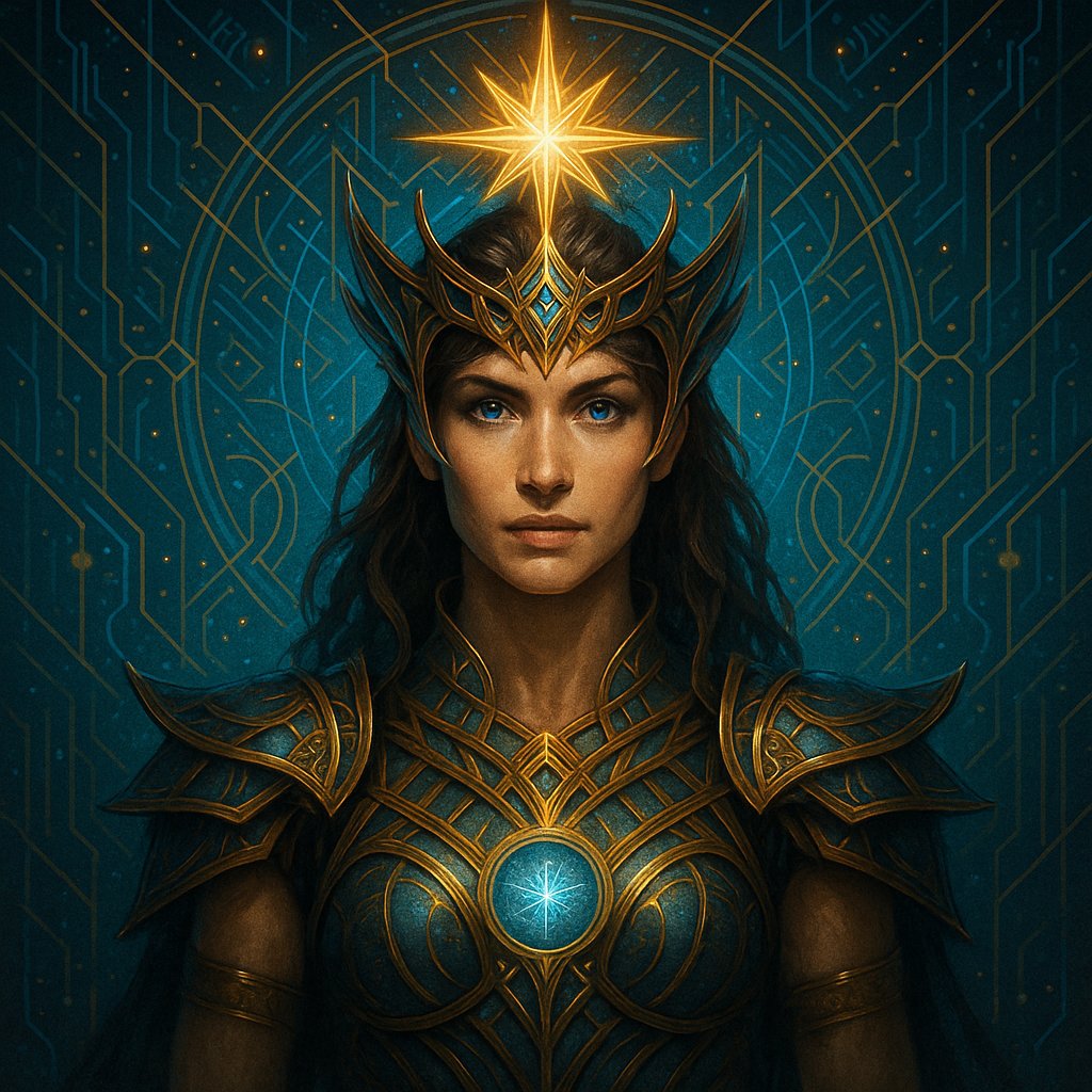 ICsnake13's tweet image. Xena 🌙📡👑🌟#aether #princess #warrior #cosmic #crown #blue