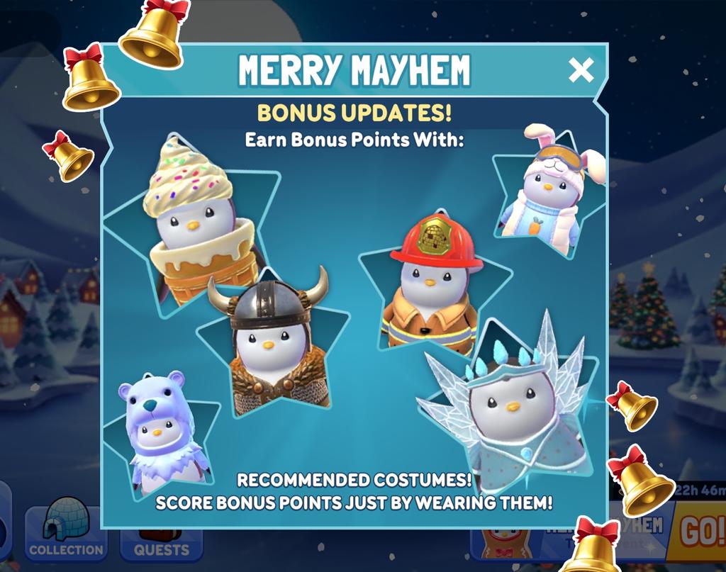 Bellerophontis2's tweet image. MERRY MAYHEM from our @PlayPudgyParty 
Fresh &amp;amp; so Christmas 
New updates in game environment 
Check all below 👇