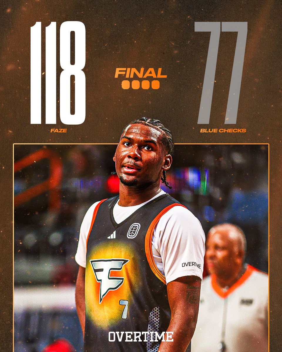 Jermaine O’Neal and FaZe have an INSANE starting 5! 🔥

5⭐️ Marcus Spears Jr. (No. 1 2027)
5⭐️Austin Goosby (Texas Commit)
4⭐️ DaKari Spear (TTU Commit)
4⭐️ Seven Spurlock (ASU Commit)
4⭐️ Elton Smith Jr. 

They beat top-10 ranked SEPA in non-con then beat the Blue Checks by 40+