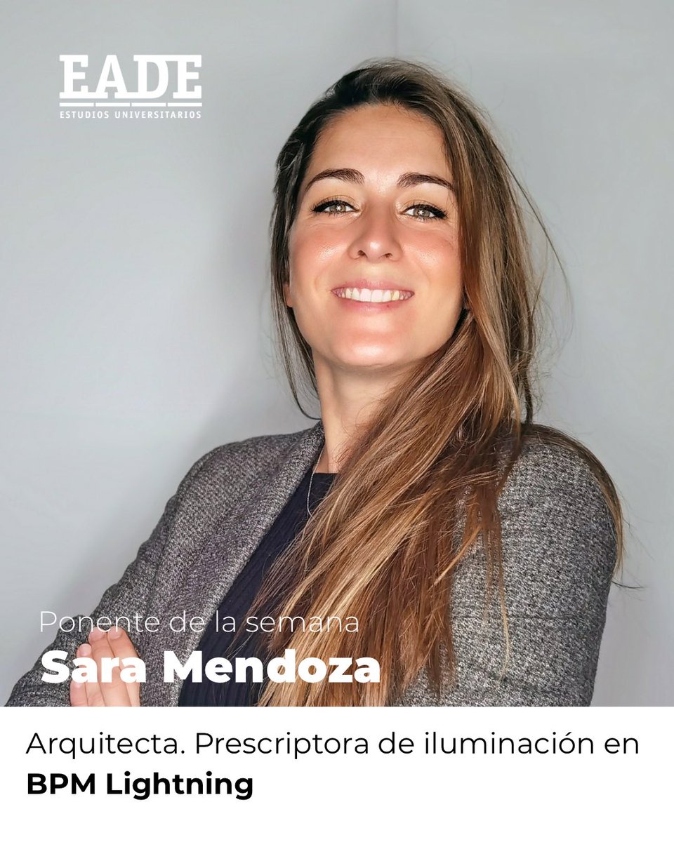 Este jueves 4 de diciembre a las 16:00 h, Sara Mendoza de <a href="/bpmlighting/">BPM Lighting</a> , dará una charla sobre iluminación a alumnos de 3º y 4º de Interiores.

#eade #charla