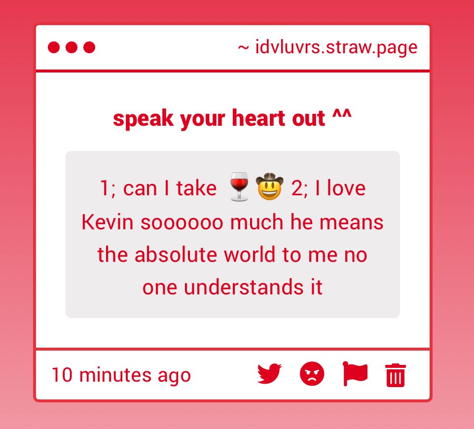 identity_luVrs's tweet image. || strawpage ||

🍷🤠 anon

WELCOME TO THE ANON SIGN OFF!! kevin looks like a gentleman, i’m so glad he’s found you! his once skin looks amazing, i want it even tho i barely play him 💔 (i also have the accessory from his cny skin)

⟢ link: idvluvrs.straw.page ⟢