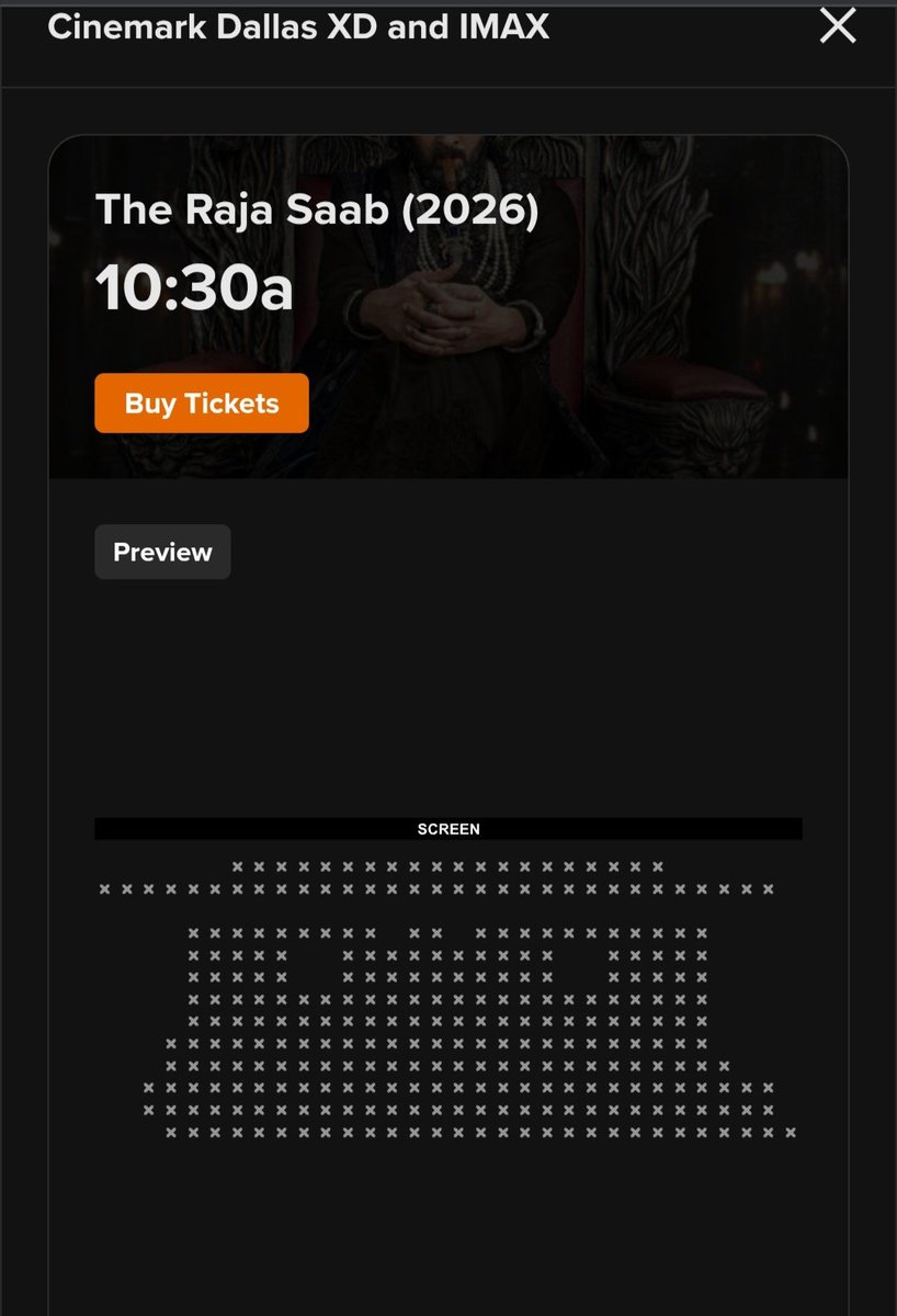 Director_Maruti's tweet image. Cinemark Dallas D-BOX 4 Shows Sold-out 🇺🇲👑❤️🙏🔥

#Prabhas #TheRajaSaab