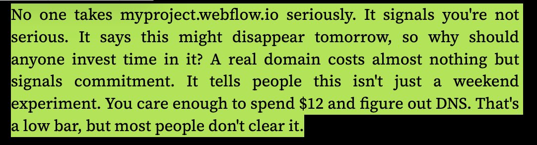 ankushdharkar's tweet image. If your project/product url is xxx.vercel.com or aaa.netlify.com, almost 0% chance I am opening it to see. Sorry, not sorry.

If you are a student, use GitHub student pack to get a domain. If working professional, shell out some ₹. 

Please read -…