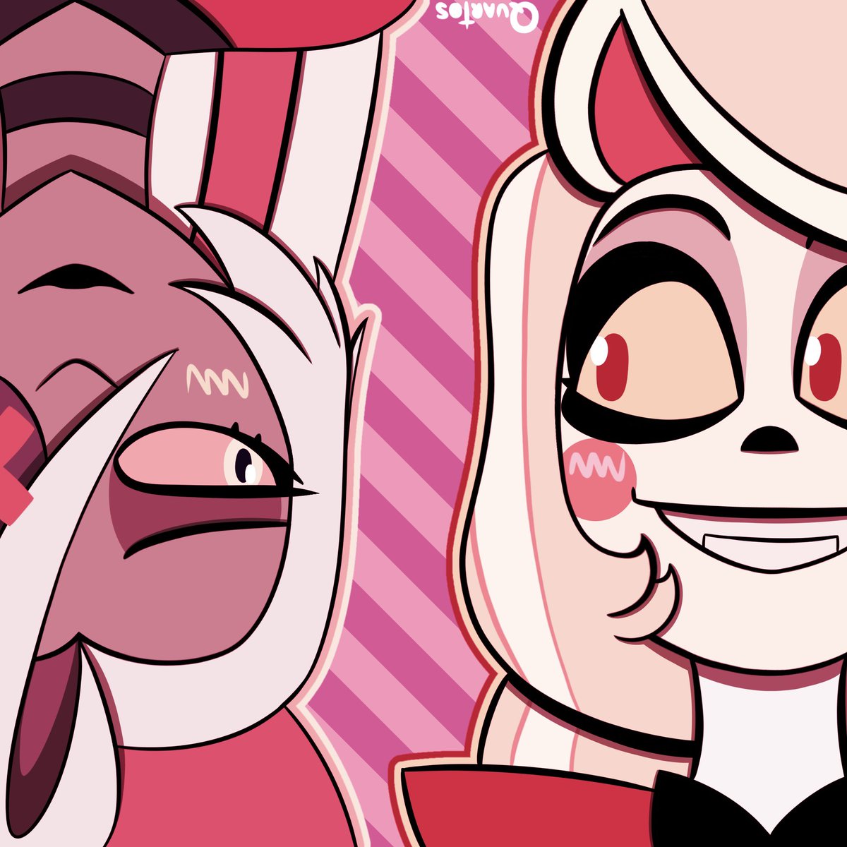 Quaartos's tweet photo. the rest is EASY, baby 💗🩶💜
#Chaggie #HazbinHotelFanart https://t.co/xudfgUZsCM