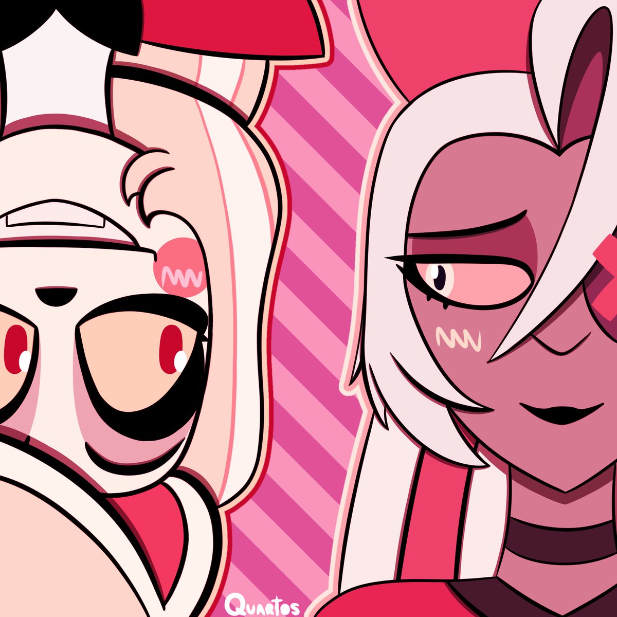 Quaartos's tweet photo. the rest is EASY, baby 💗🩶💜
#Chaggie #HazbinHotelFanart https://t.co/xudfgUZsCM