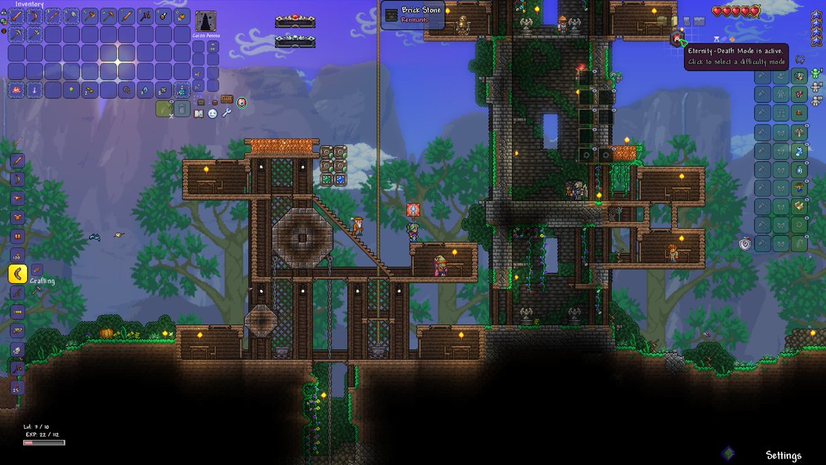 SDNRFalstad's tweet photo. just playing some Terraria/Calamity/Fargos Mastermode/Eternity/Death mode. gunna be fun. #Terraria #calamitymod #fargossoulsmod #remnantmod #magicstoragemod https://t.co/syyWYx2Wdr