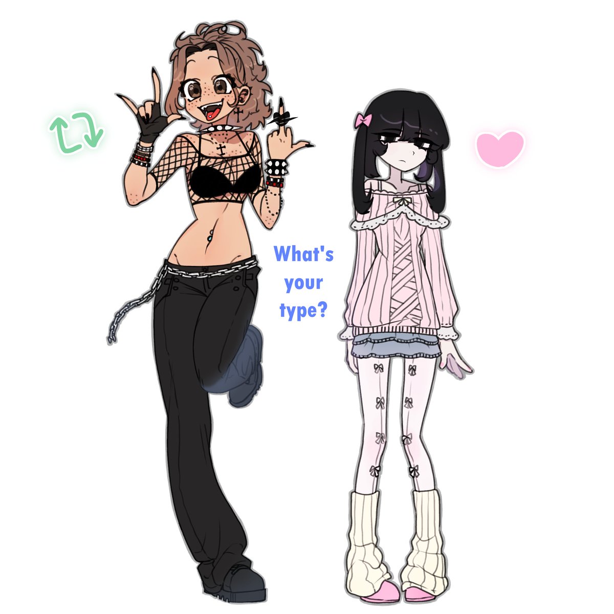 505_RK_'s tweet image. I like this contrast character.... 
What's your type?
🖤🖤🖤 💗💗💗