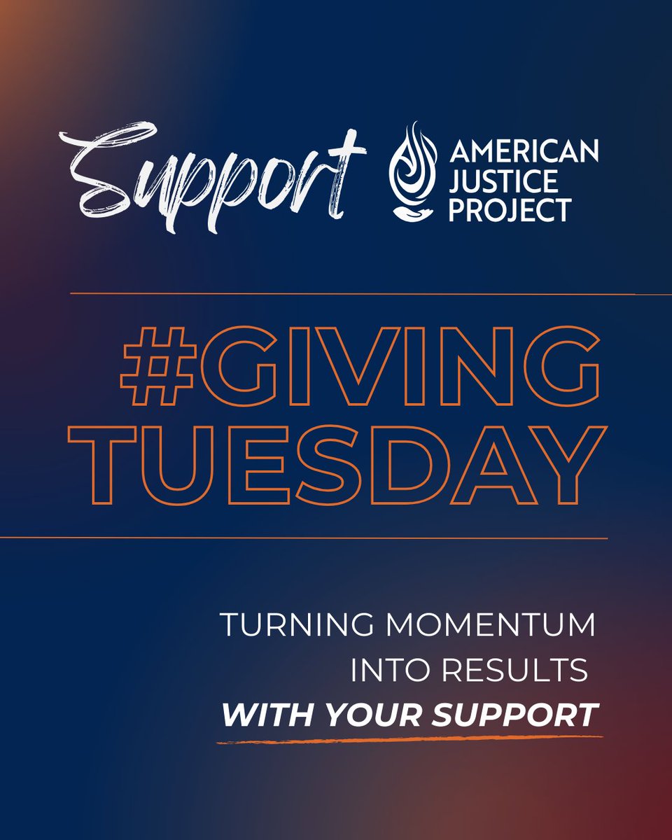 ajp4us's tweet image. On #GivingTuesday, turn momentum into justice and real reform. Donate: americanjusticeproject.org/donate #AccountabilityForAll