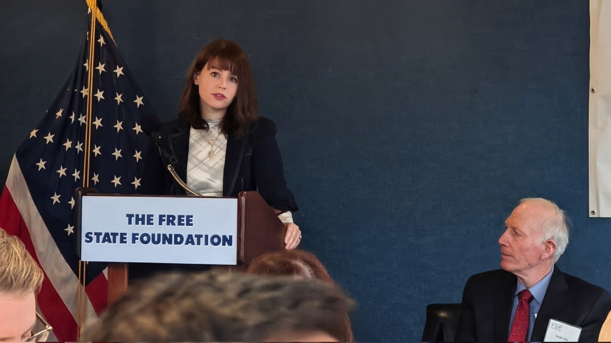 What a treat to hear from NTIA Administrator <a href="/ArielleRoth/">Arielle Roth</a> at the Free State Foundation lunch today and to catch up with so many friends and colleagues! #FSFArielleRoth