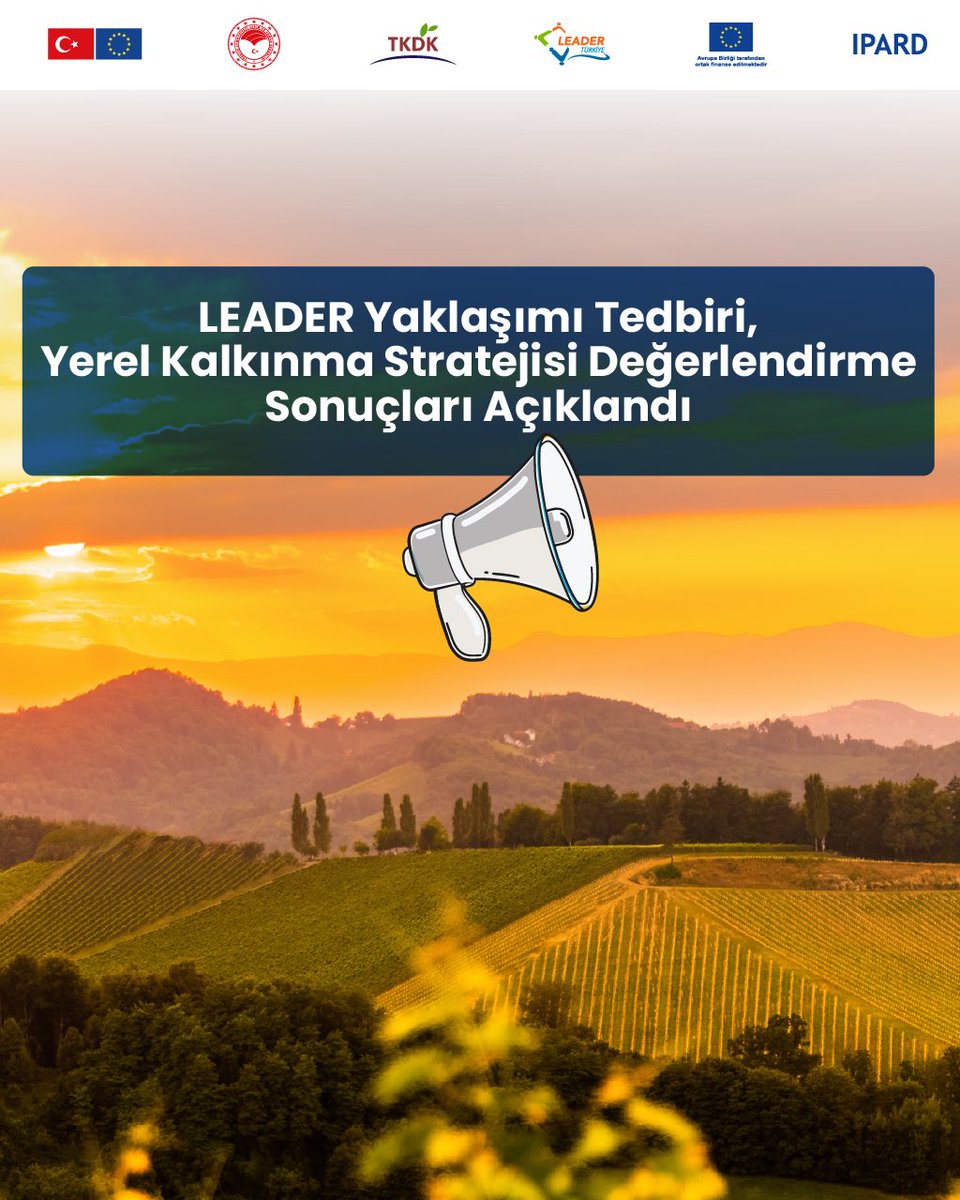 📢Yerel Kalkınma Stratejilerinin Uygulanması-LEADER Yaklaşımı Tedbiri kapsamındaki Yerel Kalkınma Stratejisi Değerlendirme Sonuçları açıklanmıştır.

Detaylar için;

🔗tkdk.gov.tr/Duyuru/m5-yere…

#TKDK #IPARD 🇹🇷🇪🇺