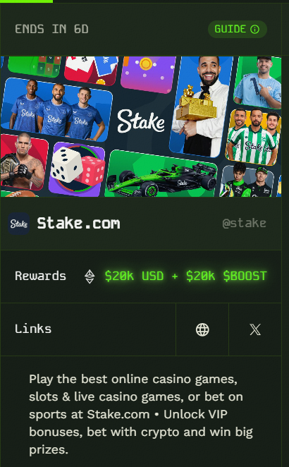 Domino10196's tweet image. 6 day left with campaign @Stake 
$20k USD for 40 yaper
I heard that information as well, but I&apos;m not sure how it works.

#stake @PulseInfra #pulseinfra