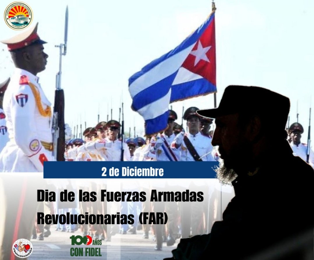 DefendiendoCuba's tweet photo. #100AñosConFidel: ...muy orgulloso de las Fuerzas Armadas... no se puede hablar de las Fuerzas Armadas sin hablar del pueblo.👇

‼️ Feliz Día de las FAR‼️

Éste es un 
#UnPuebloEnRevolución
#DefendiendoCuba🇨🇺💪❤️ https://t.co/EuZJjQVTfT
