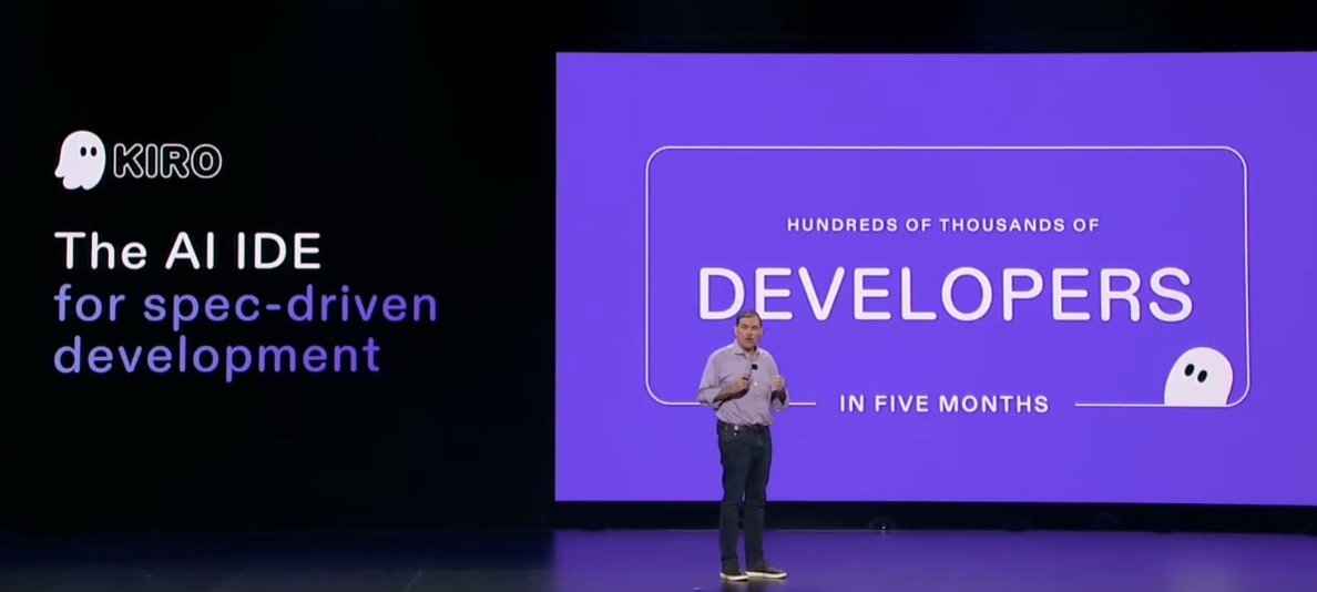 holgermu's tweet image. Next up - we are at the #AI #IDE - that for @Amazon is #Kiro. #AWSReinvent