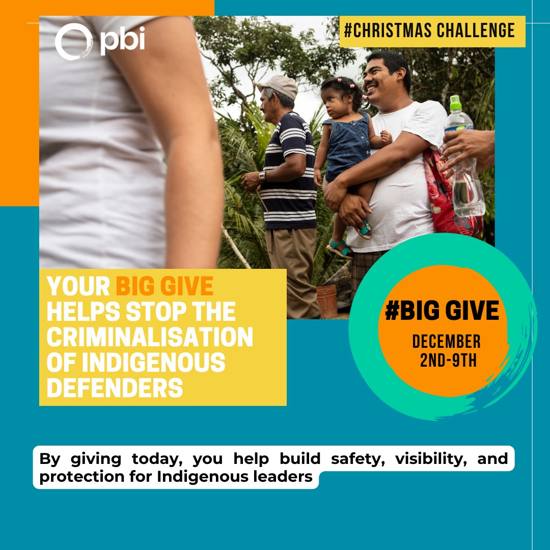 Today is #GivingTuesday, and it is the launch of the <a href="/BigGive/">Big Give</a>  #ChristmasChallenge 

If you would like to help us keep Indigenous human rights defenders safe, please donate today and we can double your donation through this appeal.

Find out more 👉 bit.ly/44IFkUe