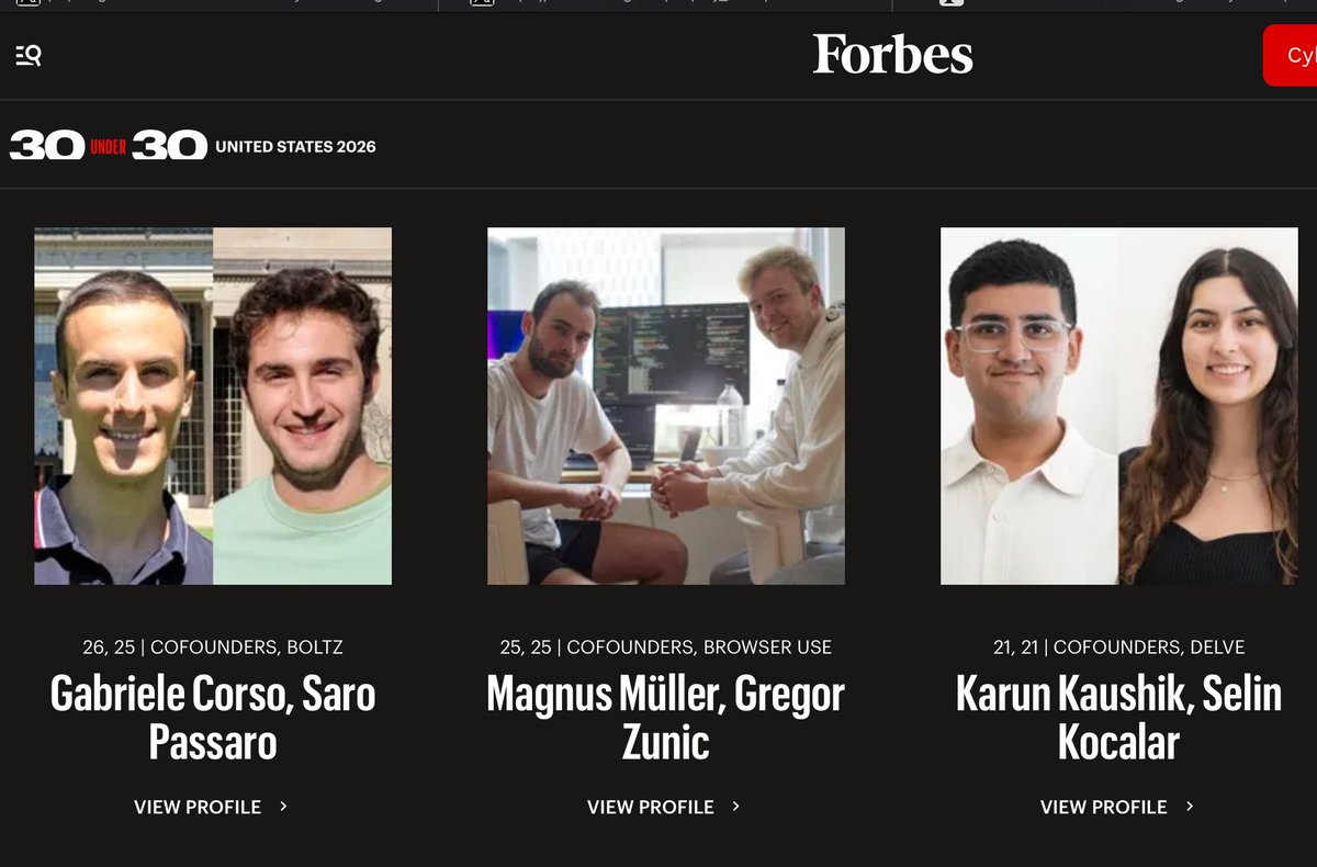mamagnus00's tweet image. Browser-use filled the application for Forbes 30 under 30 and got it.