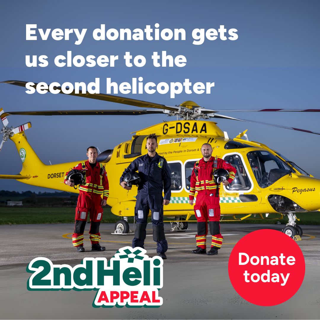 This #GivingTuesday, help us take to the skies with our #2ndHeliAppeal! 🚁

We’re raising £1 million for a second air ambulance to reach more patients and save more lives across Dorset and Somerset.

Donate today: dsairambulance.org.uk/donate/2ndHeli
