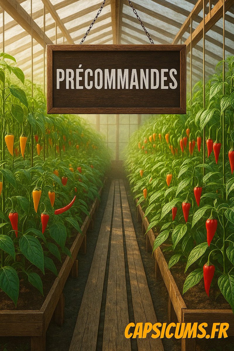 Capsicums_Fr's tweet photo. 🌶️ Les précommandes de plants de piment sont ouvertes ! 
Plus de 30 variétés, du Jalapeño au Carolina Reaper.

🗓️ Vagues de précommandes : du 2/12 au 23/02.

⚠️ Quantités limitées → Réservez vite ! 🔥
https://t.co/AKrGlpx33l https://t.co/PovsXCLYgs