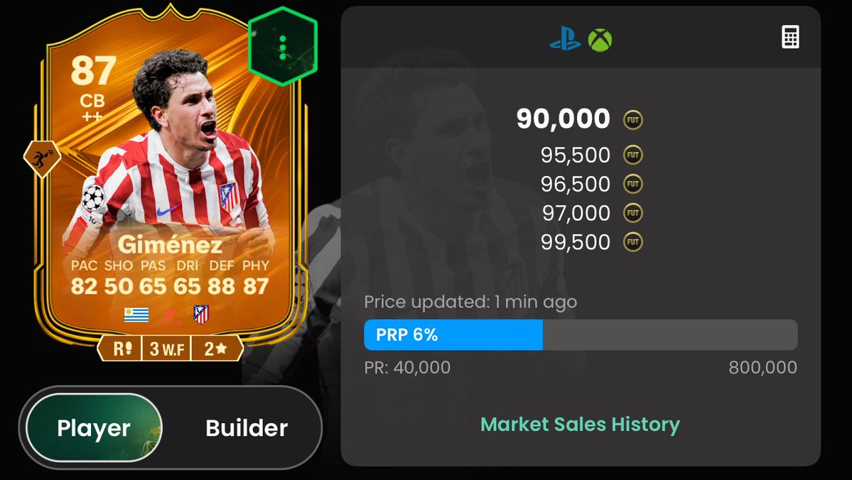 RobosFUT's tweet image. 📈 📈 

How high can this guy go? Only have x10 😭

Genuinely harder to miss these orange card trades. 🤑