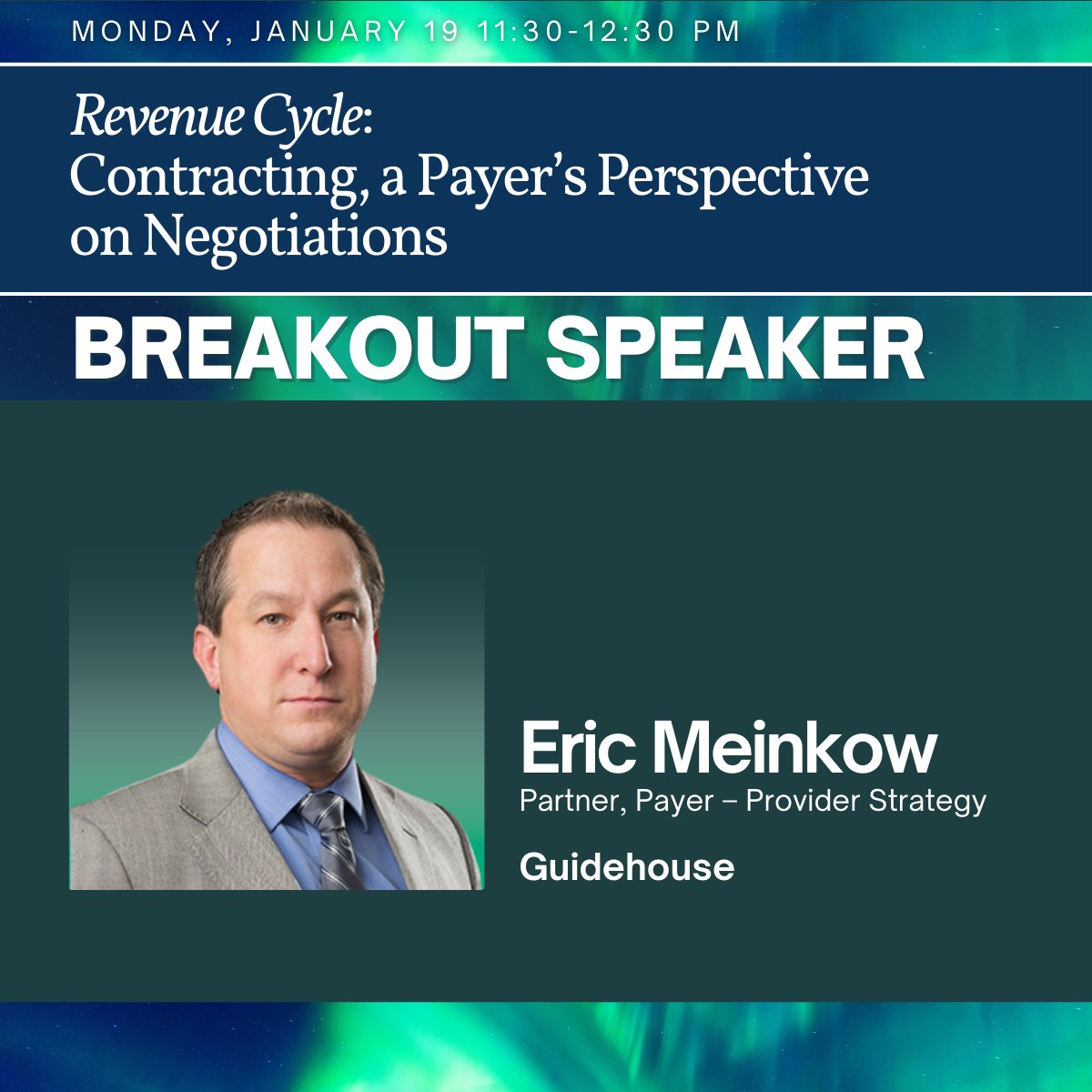 🎤 Speaker Announcement!
 📅 January 19, 2026
 🕦 11:30 AM–12:30 PM PT
 📍 Rivoli C

We’re excited to spotlight one of our breakout speakers for the 2026 HFMA Western Regional Symposium, Eric Meinkow!

#HealthPolicy #HFMAWRS2026 #HealthSystems #HealthcareTrends
