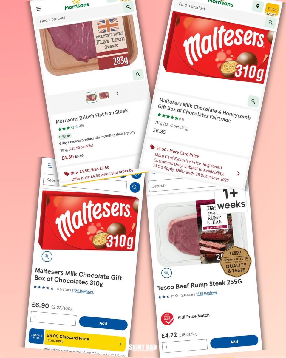So now Maltesters cost more than steak! When did they become the Ferrero Rocher of chocolates? 🤯