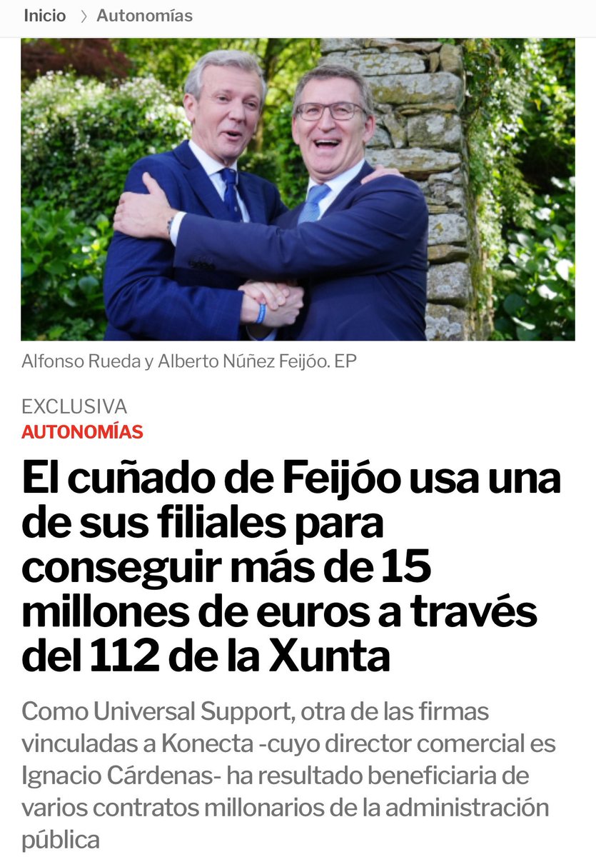 Feijóo, y a tu cuñado? Conoces a tu cuñado?