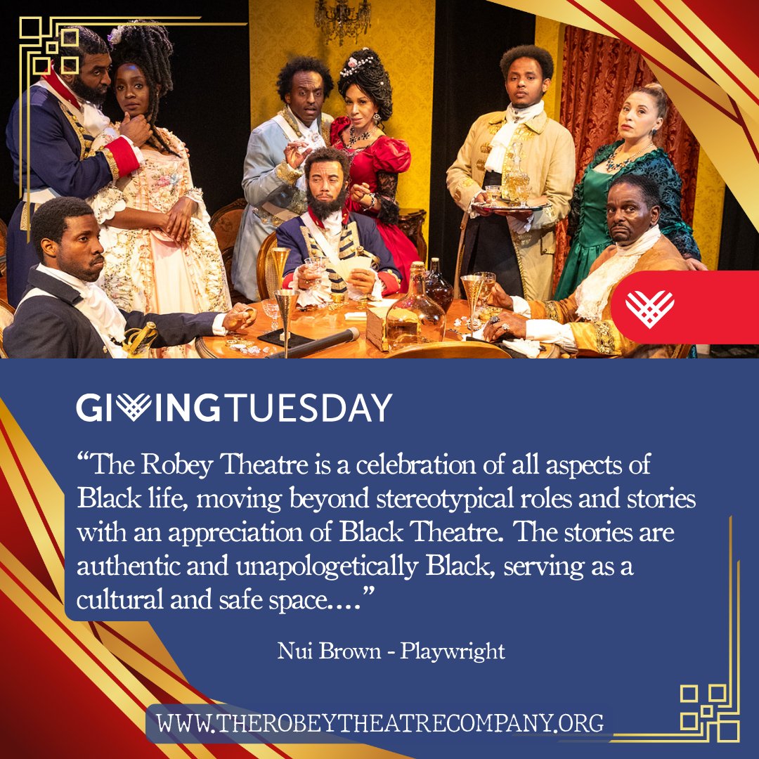 robeytc's tweet image. Thank you for standing with us and helping keep Black theatre thriving. Your support truly makes a meaningful impact. Please make a donation today.  Donate link below therobeytheatrecompany.org/checkout/donat…   #givingtuesday