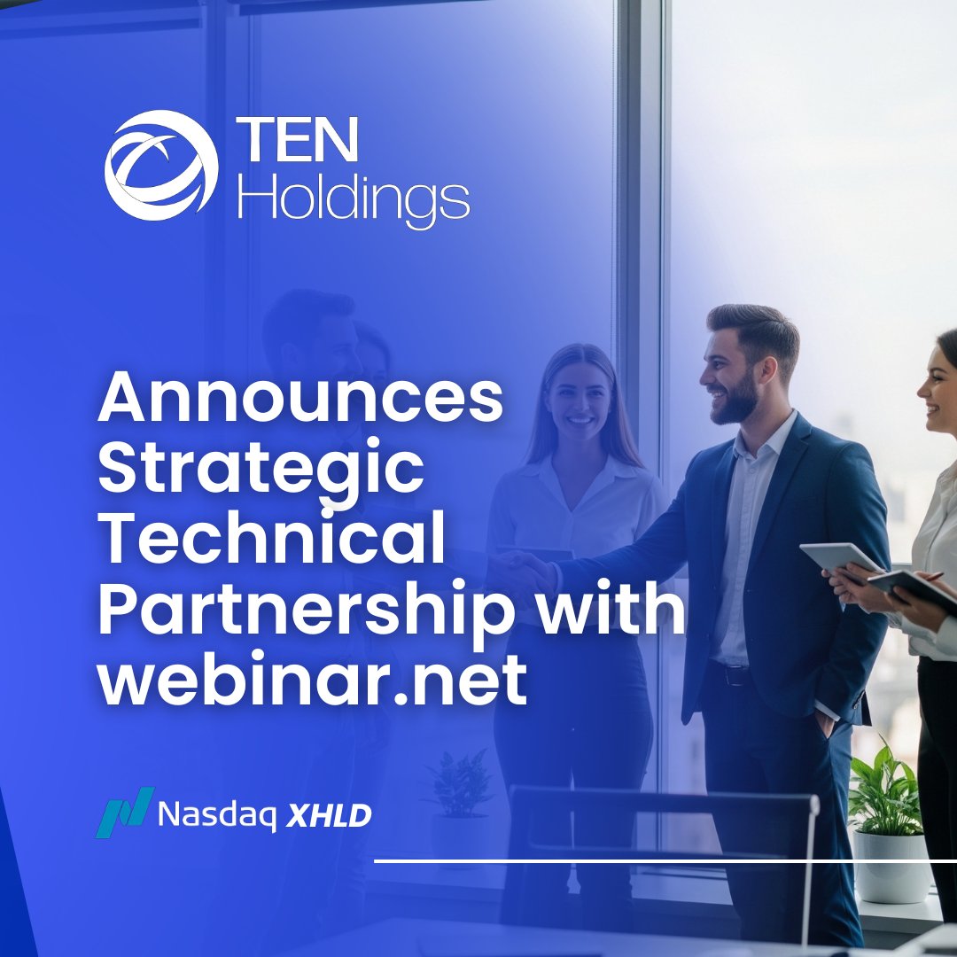Big news at TEN Holdings (Nasdaq: $XHLD)
Our new partnership with Webinar.net accelerates our SaaS platform development 3× faster, unlocks $1.2M–$1.7M in projected savings and enhances the competitiveness of our event technology portfolio.
