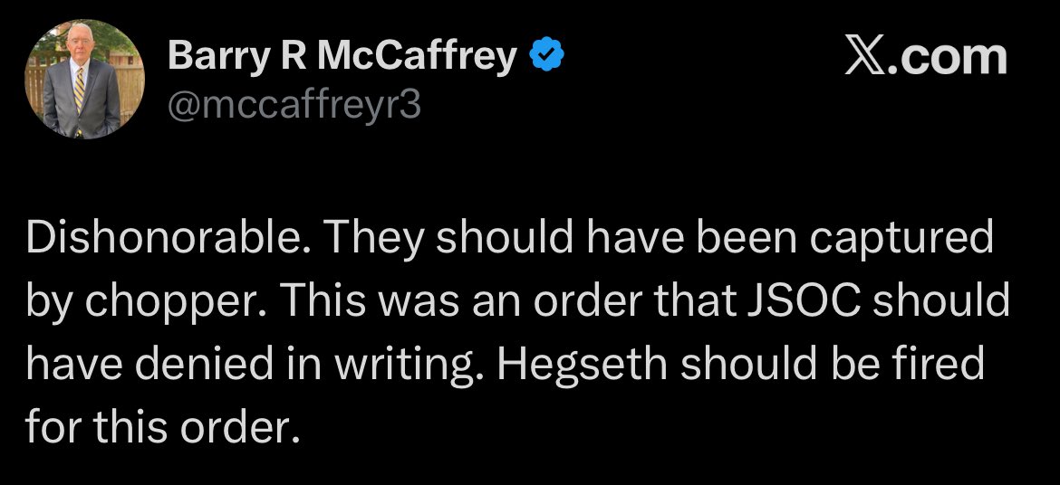 I never thought I would live to see the day ol’ “Battle of Rumaila” Barry would lecture ANYONE on military restraint lol