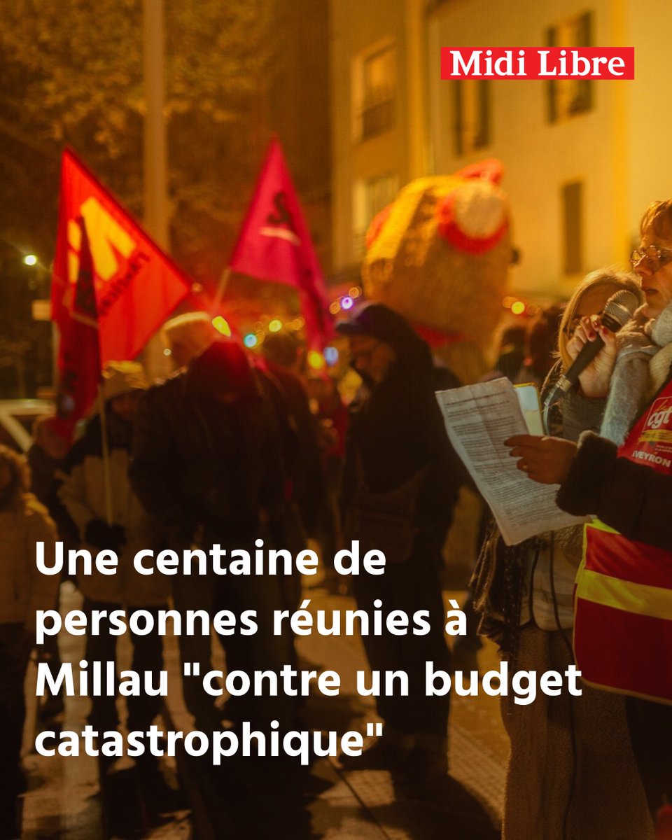 Une centaine de personnes réunies à Millau "contre un budget catastrophique"
➡️ l.midilibre.fr/59WE