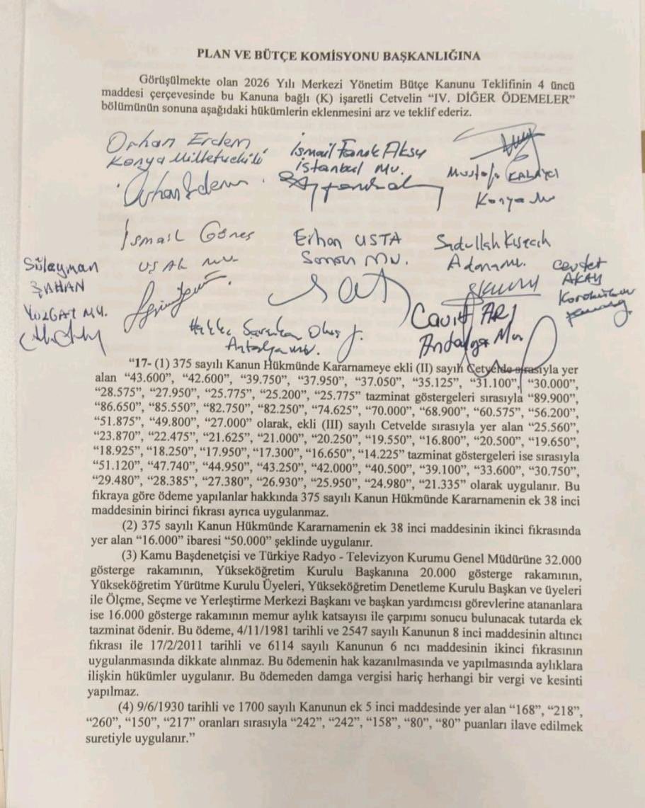 2026 Yılı Merkezi Yönetim Bütçe Kanununa ilişkin TBMM Plan ve Bütçe Komisyonunda görüşülmekte olan Kanun teklifine sadece bazı mesleklerin değil;
Kamu Avukatlarının da düzenlemeye dahil edilmesini bekliyoruz!
#KamuAvukatıHaklıBeklenti