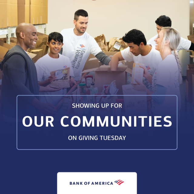 In addition to <a href="/BankofAmerica/">Bank of America</a>’s $250M commitment to address food insecurity and other basic needs, #BofAVolunteers plan to give 100,000+ hours to orgs focused on hunger relief and other critical services before year-end. Great way to honor #GivingTuesday! bit.ly/48ehQZz