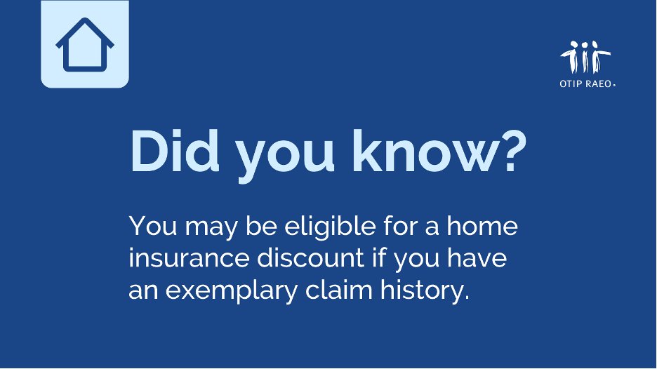 Did you know? You may be eligible for a home insurance discount if you have an exemplary claim history. Learn more: bit.ly/4rrTByx #OTIPUpdate