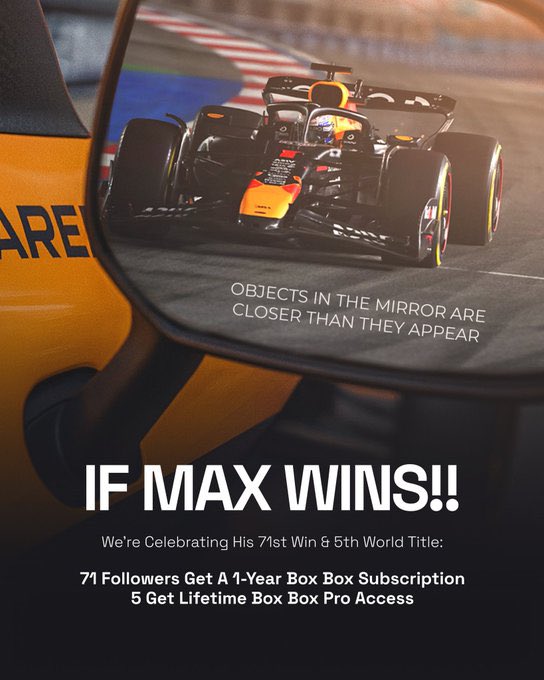 verstappens97's tweet photo. We need a miracle for Max to win his 5th championship this weekend. 🤲🏼🤞🏼

However, if he does manage to win it, I’ll be giving away some @BoxBox_Club subscriptions.

LIKE, REPOST, or share your FAVORITE photos of Max under this tweet to enter. 🥰❤️ https://t.co/QG6N2Lqj4k