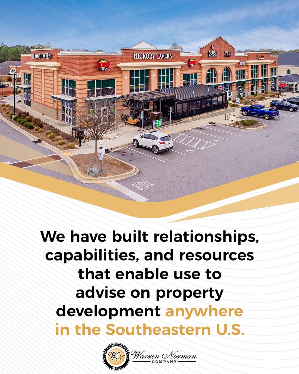 We’ve built the relationships, capabilities, and resources that strengthen our understanding of property development throughout the Southeastern U.S. This foundation continues to guide the growth and stewardship of our portfolio.

#WarrenNormanCompany #RockHillSC