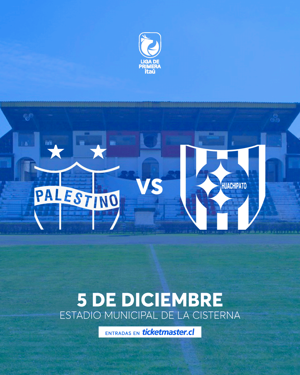 ticketmastercl's tweet image. ¡Último #MatchDayViernes ⚽️ del año 🙌🏻! @CDPalestinoSADP 🇵🇸 recibe a @Huachipato 🔵⚫️ por el último partido de la #LigaDePrimeraItaú 🏆 para ambos ¿Te lo vas a perder 🏟️?

🎟️ Compra tus tickets en bit.ly/49LR2ky