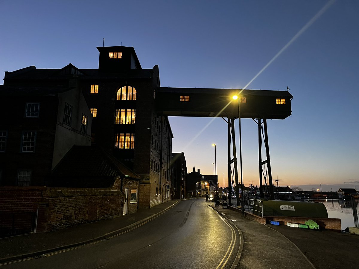 Perfect winter early evening at Wells-next-the-Sea